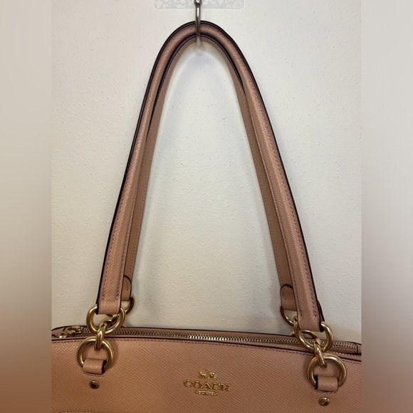 Coach Crossgrain Large Leather Brooke Carryall Bag Nude Pink - Picture 11 of 16